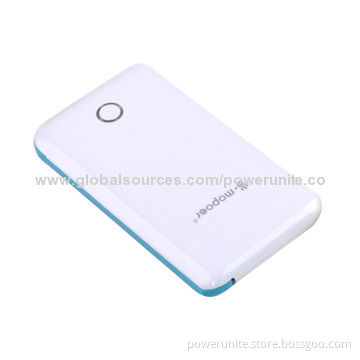 Built-in Cable, Dual USB Ports, Portable Power Bank for Smart Phone